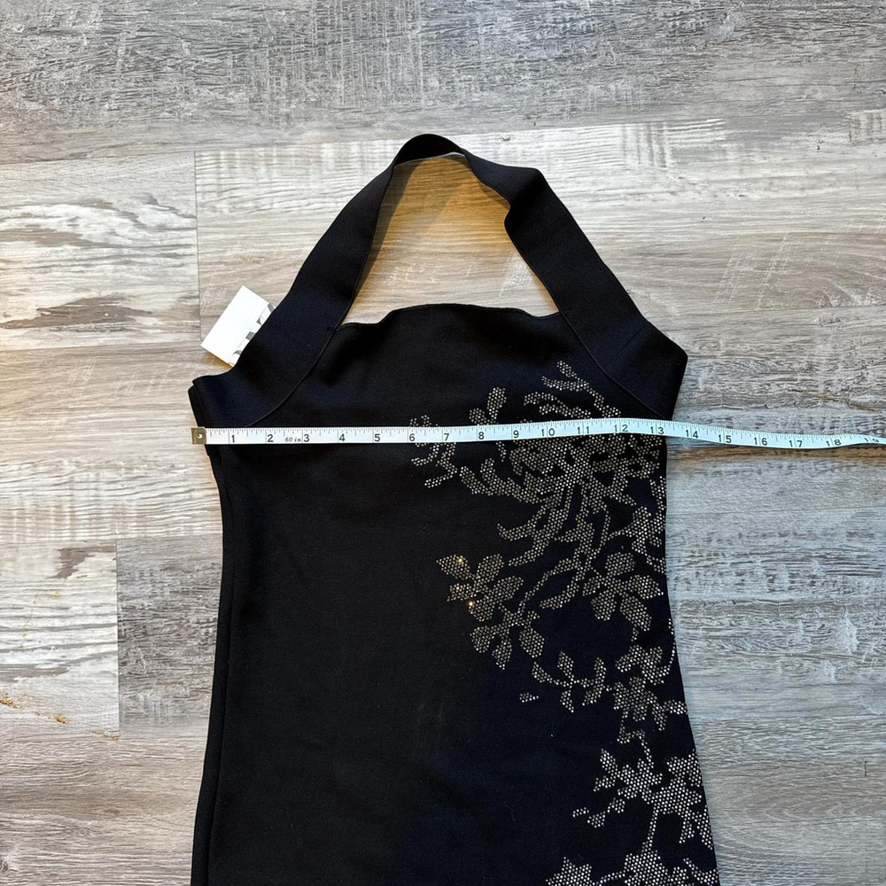 ZARA SHINY HALTER STRETCH KNIT MIDI DRESS - BRAND NEW WITH TAG - SIZE M - Picture 2 of 6